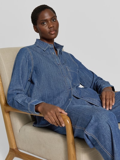 Juvia T-Shirt mit Brusttasche Modell 'DarkDenimShirt' Dunkelblau 3