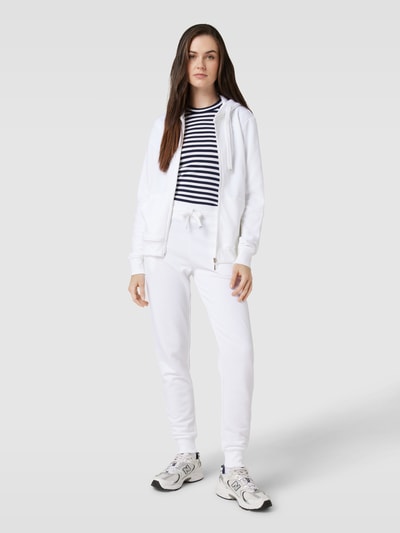 Montego Sweatjacke mit gerippten Abschlüssen Weiss 1