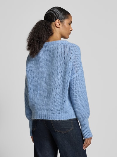 LOLLYS LAUNDRY Gebreide pullover met ribboorden, model 'Isolde' Lichtblauw - 5