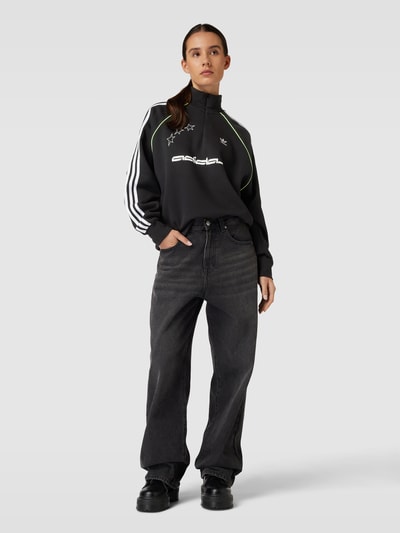 adidas Originals Sweatshirt met opstaande kraag Zwart - 1