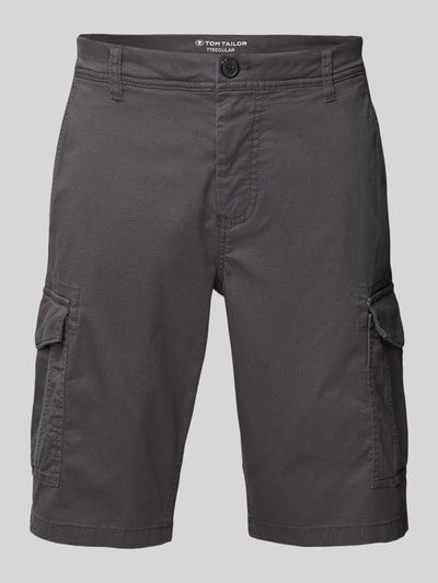 Tom Tailor Regular Fit Cargoshorts aus Baumwoll-Elasthan-Mix Anthrazit 2
