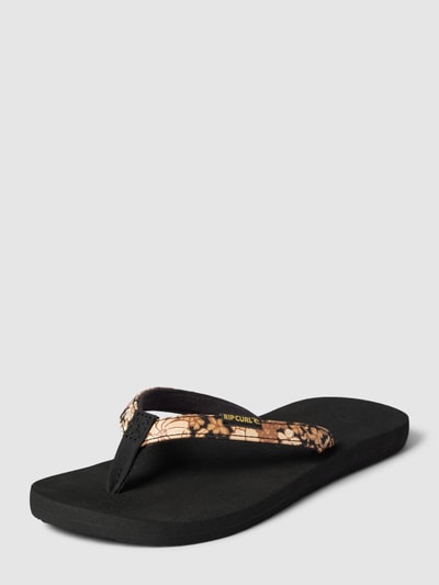 Rip Curl Teenslippers met labeldetail, model 'FREEDOM' Zwart - 1