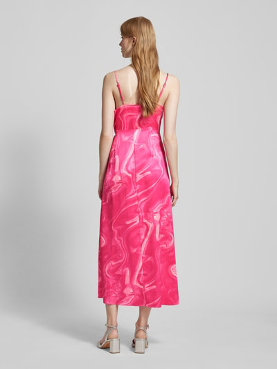 Only Sukienka kopertowa ze wzorem na całej powierzchni model ‘JANE LIFE ZOE SINGLET’ Mocnoróżowy 5