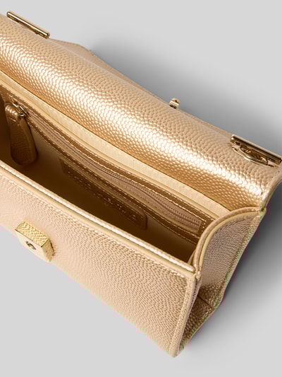 VALENTINO BAGS Clutch in leerlook met logo-applicatie, model 'Divina' Goud gemêleerd - 4