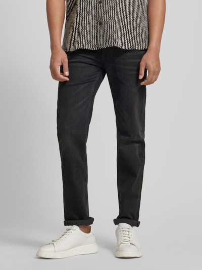 s.Oliver BLACK LABEL Slim fit jeans in 5-pocketmodel, model 'Nelio' Zwart - 4