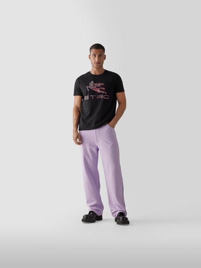 Etro T-Shirt mit Label-Stitching Schwarz 1
