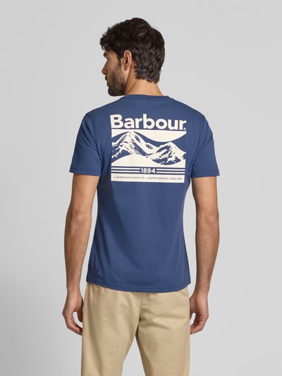 Barbour T-Shirt mit Label-Print Bleu 5