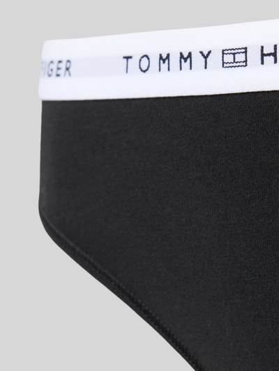 TOMMY HILFIGER Stringi z mieszanki bawełny Czarny 2