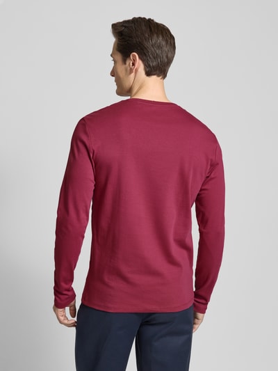 Christian Berg Men Longsleeve mit Rundhalsausschnitt Metallic Rot 5