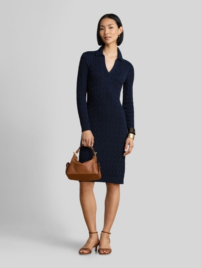 Lauren Ralph Lauren Slim Fit Strickkleid aus Baumwoll-Viskose-Mix Marine 4