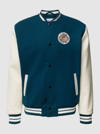 MCNEAL College-Jacke mit Motiv-Stitching Petrol 2