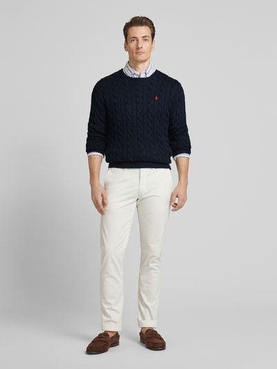 Polo Ralph Lauren Strickpullover mit gerippten Abschlüssen Modell 'DRIVER' Marine 1