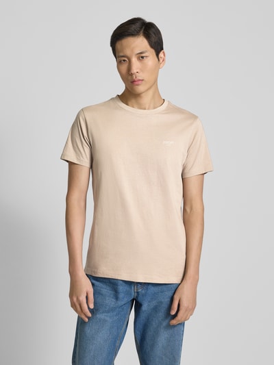 JOOP! Jeans T-Shirt mit Label-Print Modell 'Alphis' Taupe 4