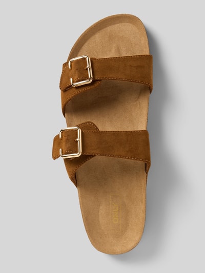 Only Pantoletten mit Dornschließen Modell 'MAXI-13' Cognac 3