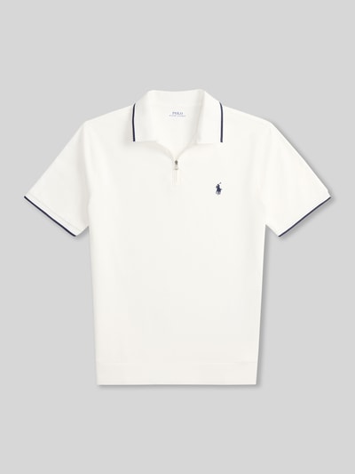 Polo Ralph Lauren Regular Fit Poloshirt aus Baumwoll-Mix mit Reißverschluss Weiss 2