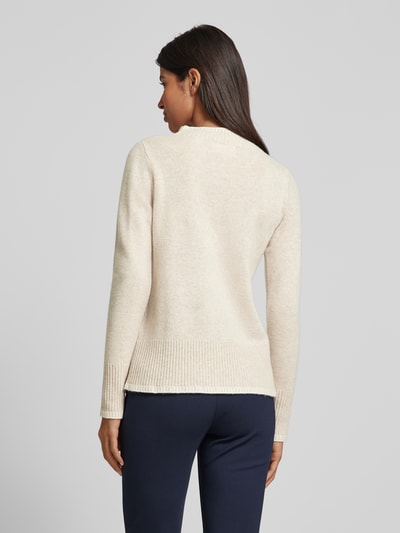 Christian Berg Woman Wollen pullover met opstaande kraag Beige gemêleerd - 5