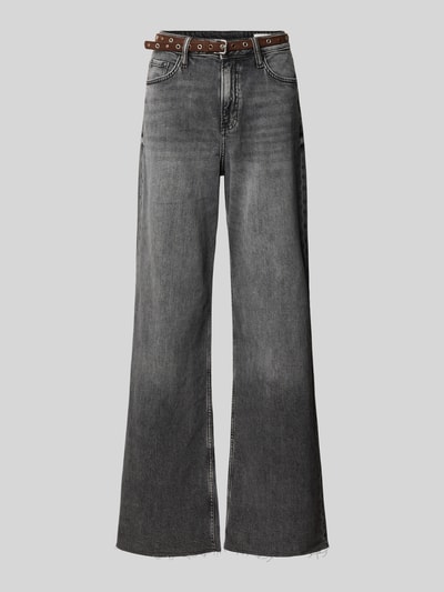 s.Oliver RED LABEL High Waist Jeans Wide Fit mit Fransensaum Hellgrau 2