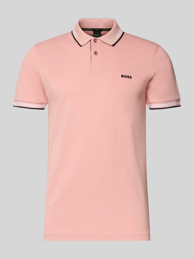 BOSS Green Koszulka polo z czystej bawełny, krój slim fit, model 'PAUL' Mocnoróżowy 2