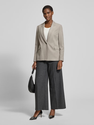 s.Oliver BLACK LABEL Żakiet o kroju regular fit z klapami zamkniętymi Szarobrązowy 1