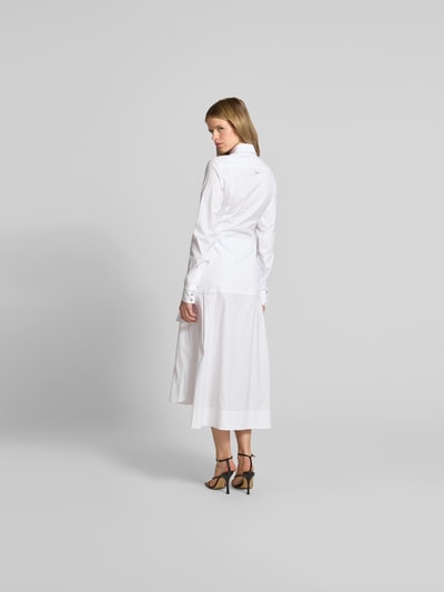 Rabanne Maxikleid mit Druckknopfleiste Weiss 5