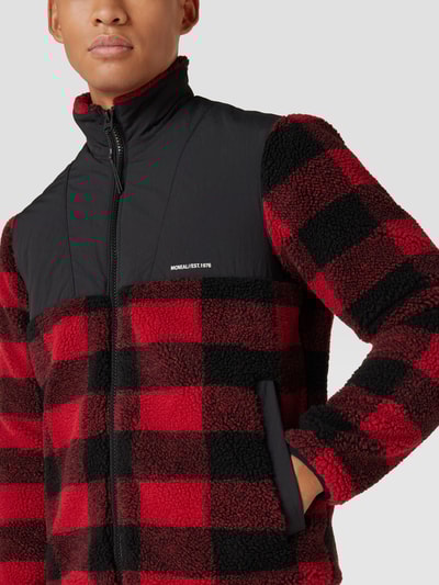 MCNEAL Sherpa Jacket mit Kontrastbesatz Rot 3