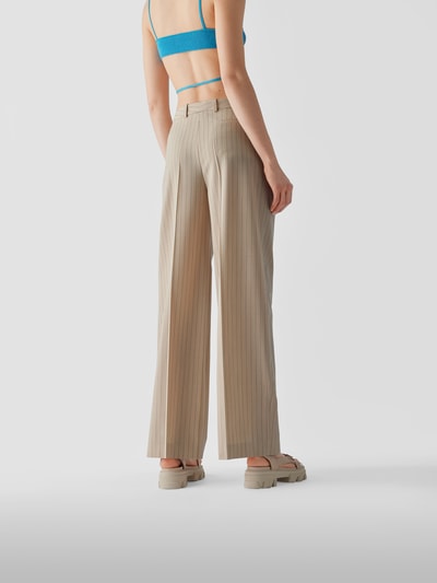 Nina Ricci Bundfaltenhose mit Nadelstreifen Beige 5