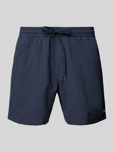 Quiksilver Zwembroek met labeldetail en elastische band Marineblauw - 1