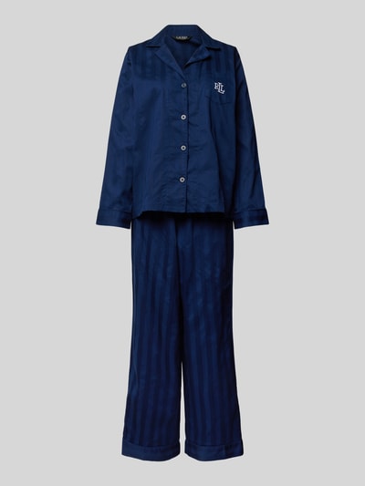 Lauren Ralph Lauren Pyjama mit Logo-Stitching Dunkelblau 1