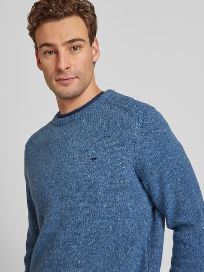 Fynch-Hatton Strickpullover aus Woll-Mix mit Rundhalsausschnitt Hellblau 3