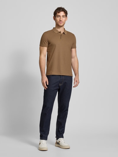 JOOP! Collection Poloshirt mit kurzer Knopfleiste Modell 'Bradley' Beige 1