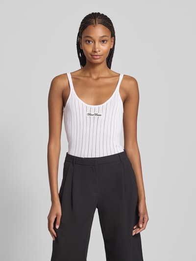 Karo Kauer Gebreide top met labelpatch Wit - 4