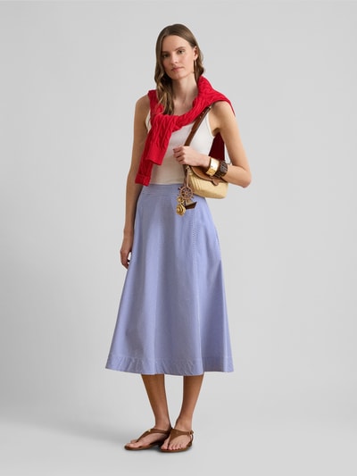 Lauren Ralph Lauren Midi-rok van zuiver katoen Lichtblauw - 1