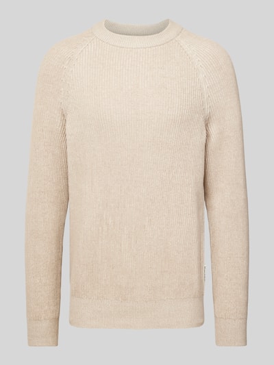 Marc O'Polo Strickpullover in Ripp-Optik Sand 2