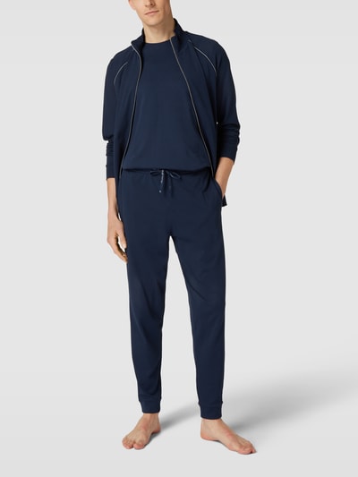 Christian Berg Men Sweatpants mit Label-Details Marineblau 1