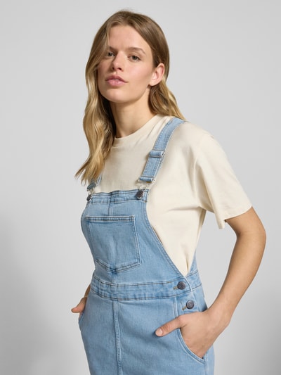 Noisy May Knielanges Latzkleid mit Brusttasche Modell 'SIA' Hellblau 3