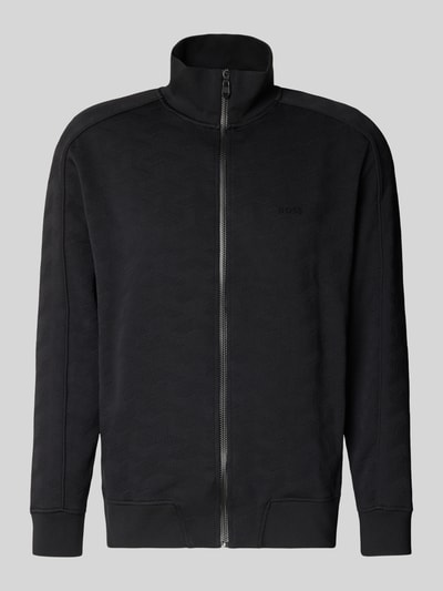 BOSS Green Regular fit trainingsjack met structuurmotief, model 'MIRROR' Zwart - 2