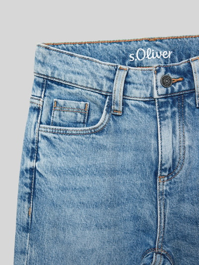 s.Oliver RED LABEL Straight fit jeans met contrastnaden, model 'PETE' Blauw - 2