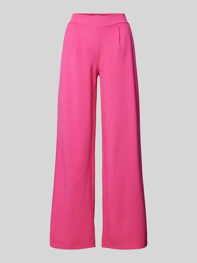 ICHI Wide Leg Stoffhose mit elastischem Bund Modell 'KATE' Pink 1