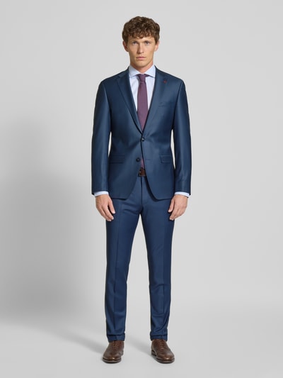 Roy Robson Slim fit pak van een mix van scheerwol en elastaan Koningsblauw - 1