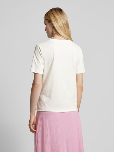 B.Young T-shirt met statement- en motiefprint, model 'Tenja' Offwhite - 5