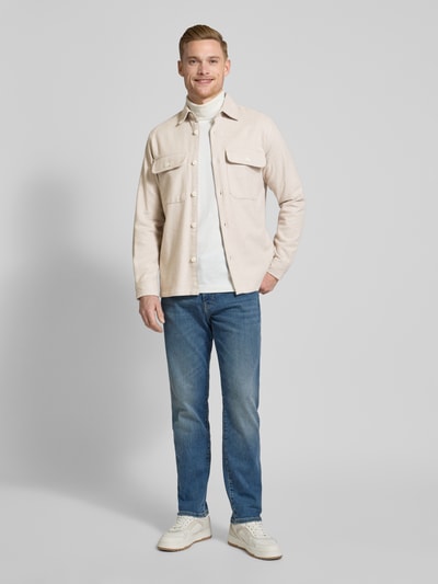 Jack & Jones Premium Regular Fit Hemdjacke mit Brustpattentaschen Modell 'RAYMOND' Sand 1