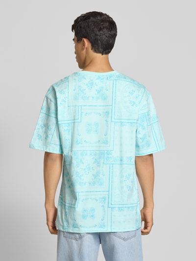 KARL KANI T-shirt met labelstitching Oceaanblauw - 5