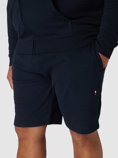 Tommy Hilfiger Big & Tall PLUS SIZE sweatshorts met labelstitching Donkerblauw - 3