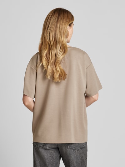 Smith and Soul Oversized T-Shirt mit Logo-Details Modell 'Clean Scuba' Taupe 5