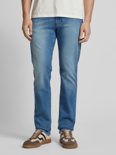 Christian Berg Men Straight Fit Jeans mit Brand-Detail Blau 4