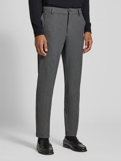 BOSS Regular fit smalle broek met viscose, model 'GABARDINE' BLACK - 4