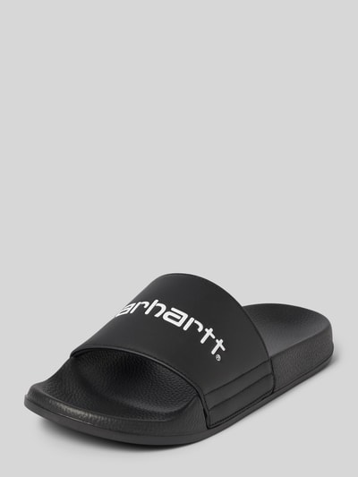 Carhartt Work In Progress Slippers met labelopschrift Zwart - 1
