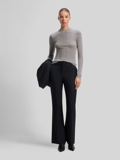 HUGO Slim Fit Pullover aus Woll-Mix mit Lyocell-Kaschmir-Anteil Modell 'Sallya' Hellgrau 1