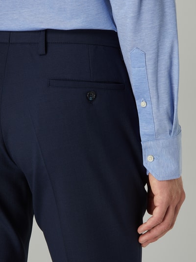 CG - Club of Gents Pantalon met persplooien, model 'Cedric' Koningsblauw - 3