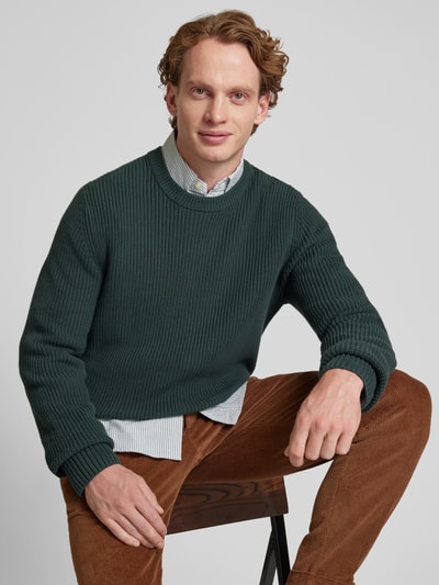 MCNEAL Gebreide pullover met ronde hals Flessengroen - 3